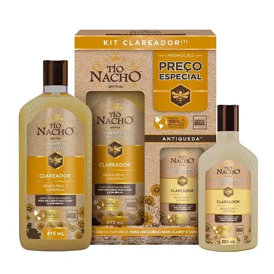 Tio Nacho Clareador Shampoo 415ml + Condicionador 200ml