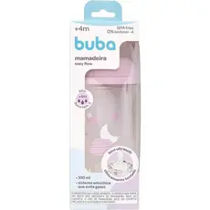 Buba Mamadeira Easy Flow Nuvem Rosa 330ml