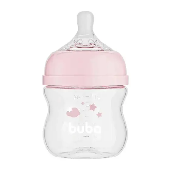 Buba Mamadeira Easy Flow Nuvem Rosa  120ml +0m