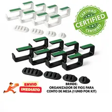 Organizador de Fios e Cabos para Mesa | Suporte para Setup Gamer e Home Office | Esconde Fios e Organiza Cabos