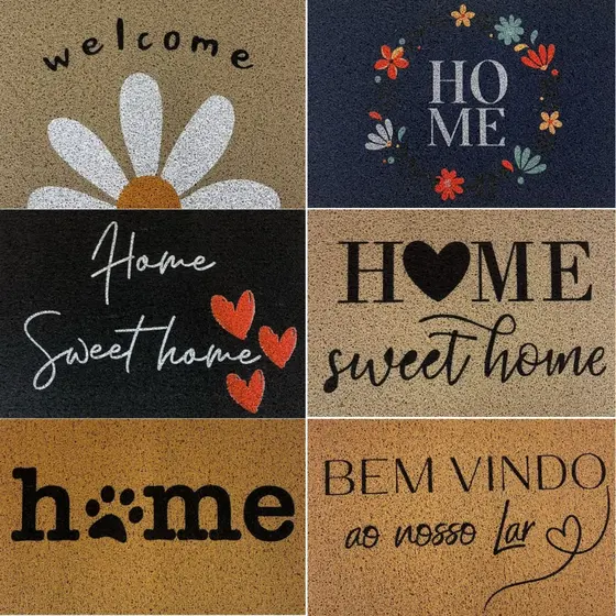 Tapete Porta Entrada Casa Capacho Vinil Super Print 40cm X 60cm Kapazi Antiderrapante Estampas