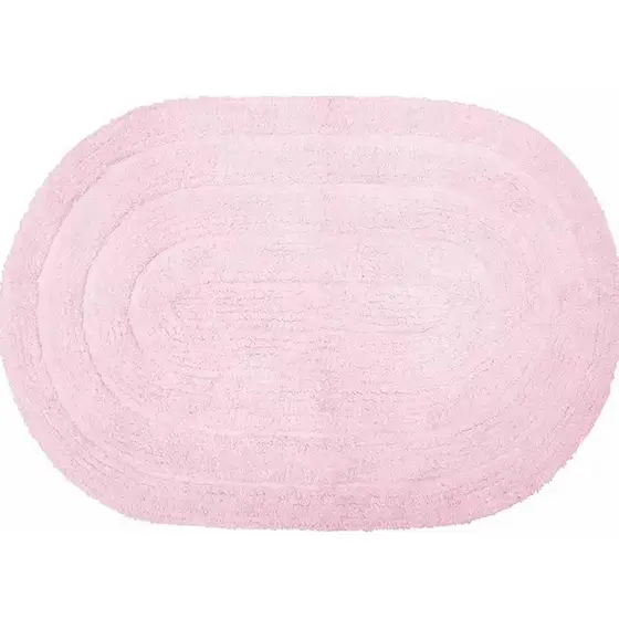 Tapete de Banheiro Allegro Rosa Oval 40cm x 60cm Kapazi