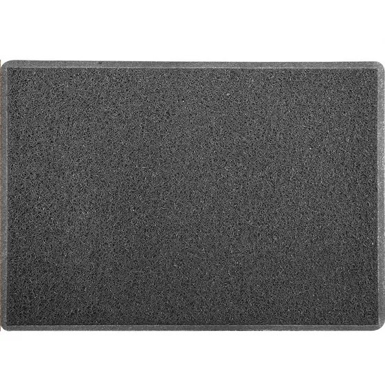 Tapete Cinza Porta Entrada Casa Capacho Vinil Grosso 90cm x 60cm - Kapazi