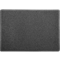 Tapete Cinza Porta Entrada Casa Capacho Vinil Grosso 90cm x 60cm - Kapazi