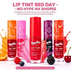 Lip Tint Melu Ruby Rose Efeito Matte e Longa Duração Pink e Orange Day