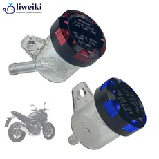 LIWEIKI Motocicleta Freio Master Cilindro De Reservatório De Fluido De Transparente Tanque De Óleo Copo Bomba Superior Com Tampa CNC G1V8