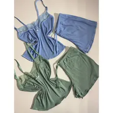 Baby Doll Canelado com Renda Conforto Estilo Noites Suaves Pijama