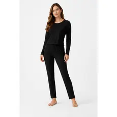 Pijama Feminino Inverno Suede Canelado Conforto Estilo Toque Macio