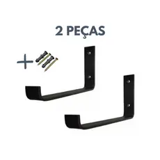 Kit 2 Mão Francesa Invertida Suporte Cantoneira Para Prateleira