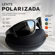 Óculos de Sol Masculino Polarizado UV 400 Esportivo Corrida Ciclista