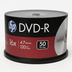 50 Undades Dvd-r 4.7gb 16x 120 Min Logo Hp Original