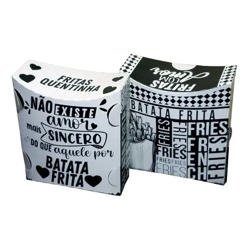 Embalagem Caixa Batata Frita Delivery - 100 Unidades