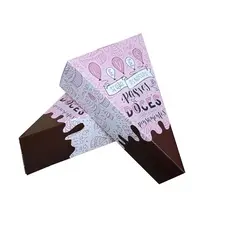 100 Caixa Embalagem Delivery Ifood Fatia De Torta bolo doces Caixinha Delivery com Berço