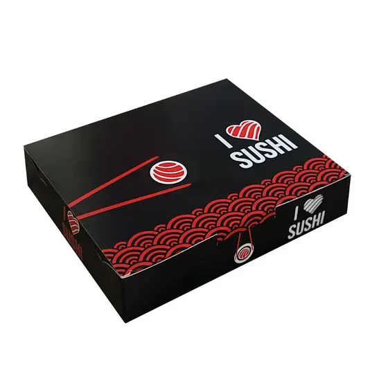 Embalagem Caixa Comida Japonesa Sushi Oriental N6 - 50 Unid