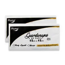 Guardanapo Branco Folha Dupla Papel Luxo Fino Acabamento 40x40cm - 1000un