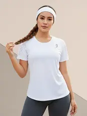 Camiseta Esportiva Feminina Dry Fit Academia Corrida Treino Fitness Proteção Solar UV Antissuor