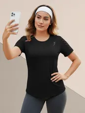 Camiseta Dry Fit Feminina BabyLook Academia Fitness Treino Corrida Caminhada Esportivas Envio Rápido