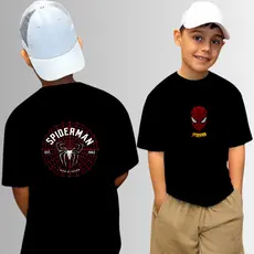 Camiseta Infantil Juvenil e Adulto Unissex 962 Homem Aranha Estampada Frente e Costa