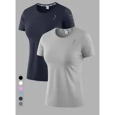 Kit 2 Camisetas Dry Fit Baby Look Feminina Academia Fitness Esportiva Caminhada Corrida Treino