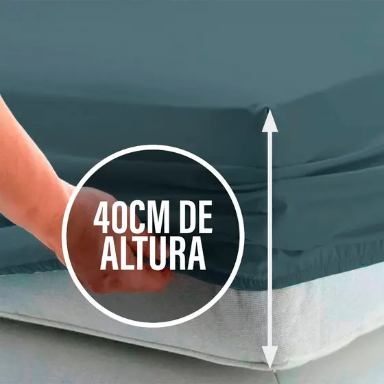 Lençol SUPER KING avulso com Elástico na Volta Toda Percal Flex 400 Fios