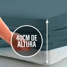 Lençol SUPER KING avulso com Elástico na Volta Toda Percal Flex 400 Fios