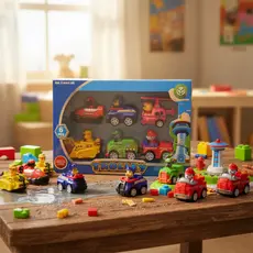 Kit 6 Carrinhos De Fricção Patrulha Canina Brinquedo Infantil