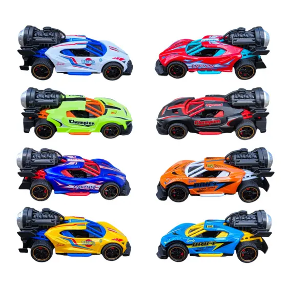 Carrinho Miniatura De Metal Solta Fumaça A Pilha Corrida