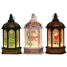 Kit 3 Globo de Neve Enfeite Arandela Luminária Natalina Decoração Festas com Luz Led Natal