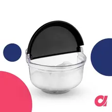 Saleiro de Acrílico Cristal com Tampa – Porta Sal Cozinha Elegante