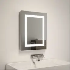 Espelho jateado led frio com touch 70x50 cm
