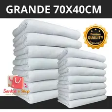 kit Pano De Chão Alvejado Branco grande Tamanho70x40 saco duplo pano de limpeza 100% algodão