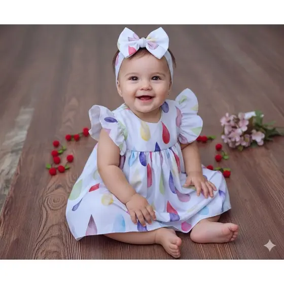 batinha vestido infantil moda menina festa roupa de bebe vestidinho