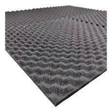 Espuma Acústica 50cm X 50cm X 2cm Ondulada Kit Com 4 Placas