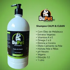 DuPet CALM & CLEAN - Shampoo Melaleuca Anti Dermatite Vegano/Hipoalergênico Pet/Cão/Gato - 1 Litro