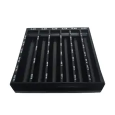 Porta Moedas Organizador para Caixa Balcão 17x15cm tipo Estojo Preto