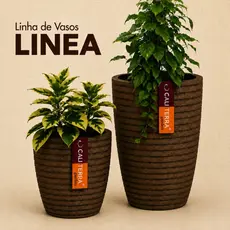 Vaso Grande Polietileno Decorativo Cachepot para Plantas Jardim Paisagismo Sala Varanda Área Interna Externa  Linea