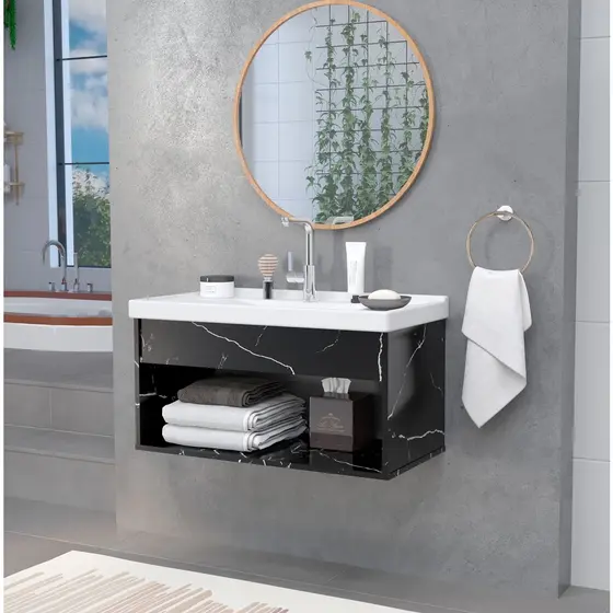 Gabinete Banheiro Armario Cuba Pia 100% Mdf - Zoff 60 cm