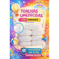 500 Toalhas Umedecidas
