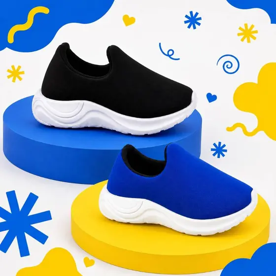 Tênis Infantil Masculino Casual Calce Fácil Escolar Passeio Moderno Menino Planeta Kids