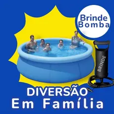 Piscina Redonda De 1000 Litros super resistente Com Borda Inflável Infantil E Adulto Bomba Brinde