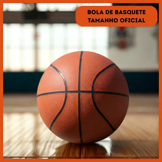Bola de Basquete Tamanho Oficial Laranja Texturizada Basketball Quadra Treino Recreação