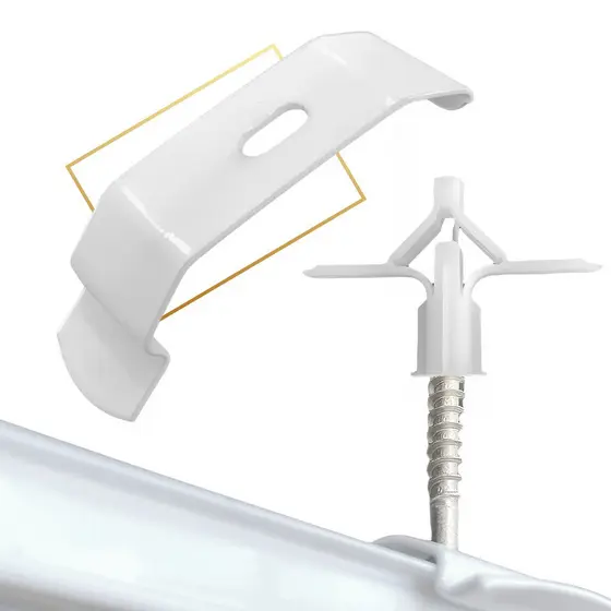 KIT 3 PRESILHAS PARA TRILHO SUÍÇO DUPLO MAX 49MM TETO/CORTINEIRO WAVE