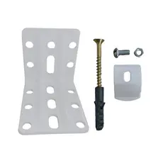 Kit 3 Suporte Em L Branco 4 X 5 Para Trilho Suíço Simples Parede