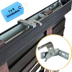 Kit Suporte Garra Presilha Fixador Persiana Horizontal 50mm Instalação