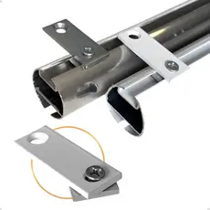 Suporte de Teto Simples Tipo Chapa Varão Deslizante Cortina Wave - Escolha entre 1 á 5 Unid.
