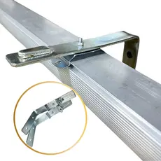 Kit com 2 Suportes para Persiana Vertical Zincado com Presilha 13 X 8