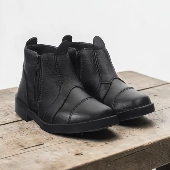 Bota Botina Infantil Unissex Country Couro Passeio Cowboy Fazenda Roça Peão Ref 13090 Festa Junina