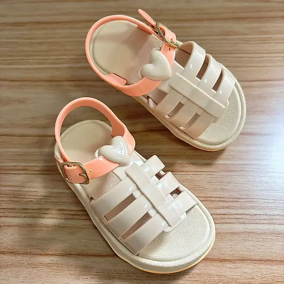 Sandália Papete Menina Baby Mini Blogueirinha Moda Conforto Coração