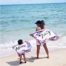 Kit Mãe e Filha Canga de praia personalizada Saida de praia, Pareô