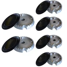 Kit 6 Bocas Bases Tampinhas P/ Fogão Brastemp Clean